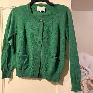 Size L 3.1 Phillip Lim Cardigan in Emerald Green